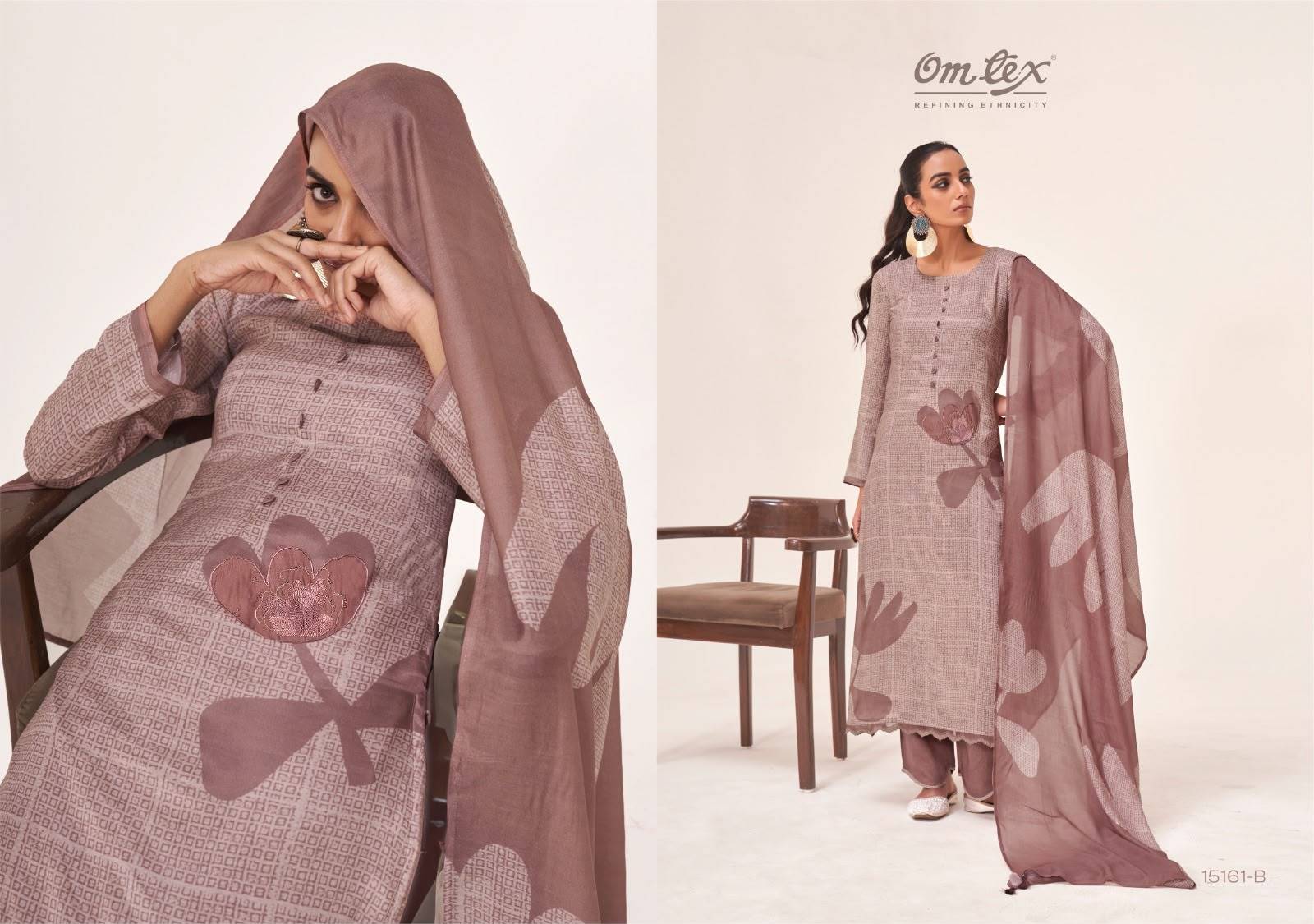 HASTKALA By Om Tex 15161A To D Series Beautiful Festive Suits Stylish Colorful Fancy Casual Wear & Ethnic Wear Muslin Dresses At